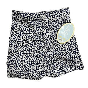 NWT Little English Navy Floral Reese Shorts with White Piping
